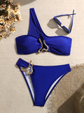 Saks mavisi tokalı bikini