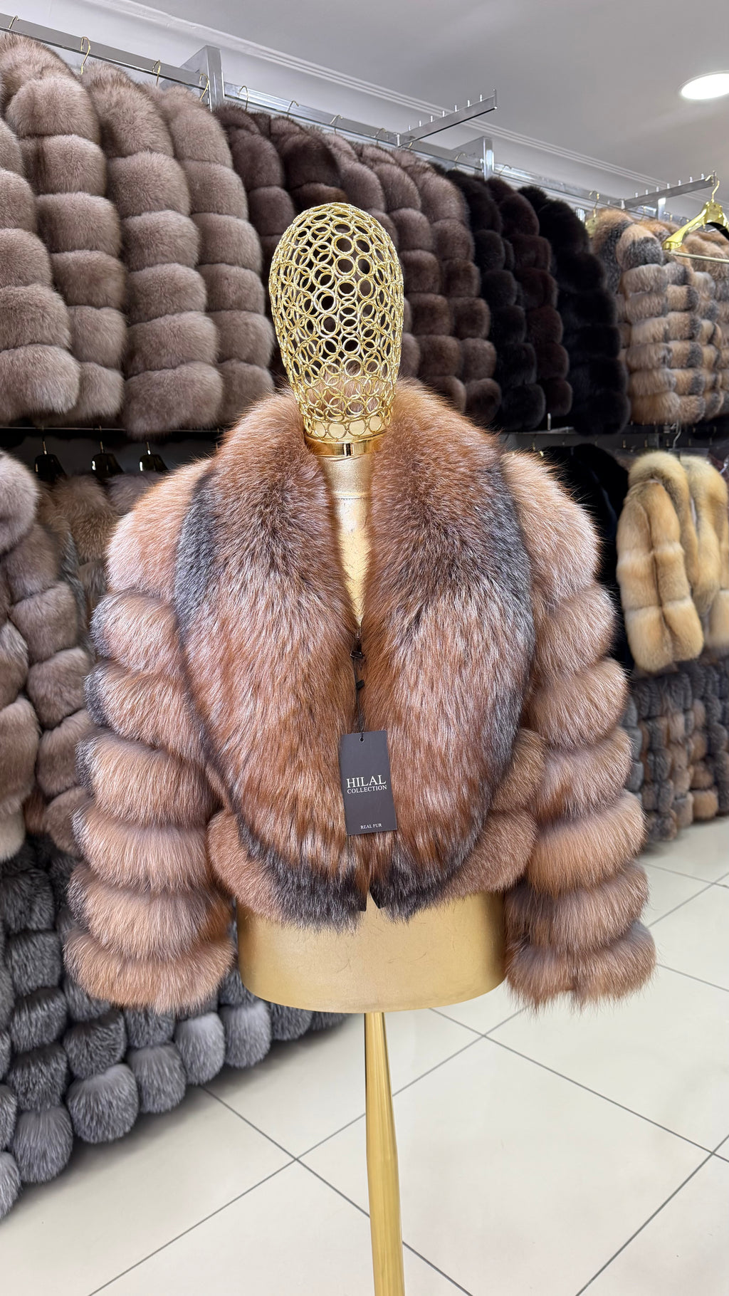 ŞAL YAKA OTOBAN MODEL TİLKİ KÜRKÜ
