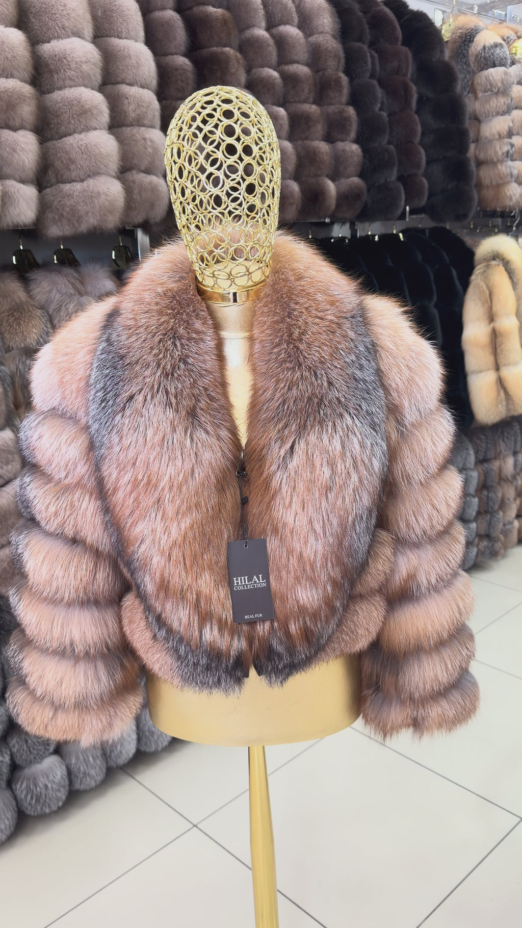 ŞAL YAKA OTOBAN MODEL TİLKİ KÜRKÜ