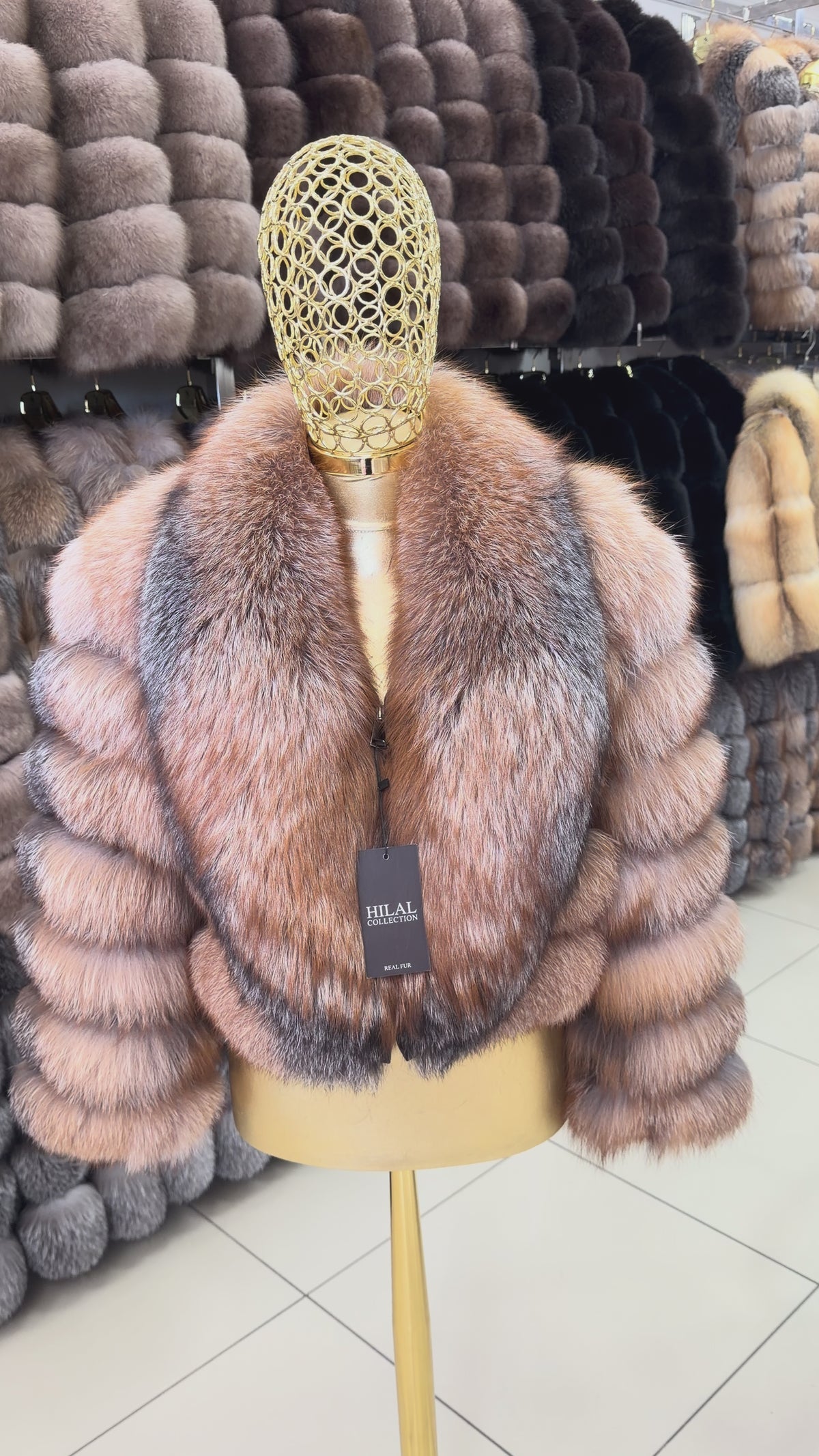 ŞAL YAKA OTOBAN MODEL TİLKİ KÜRKÜ